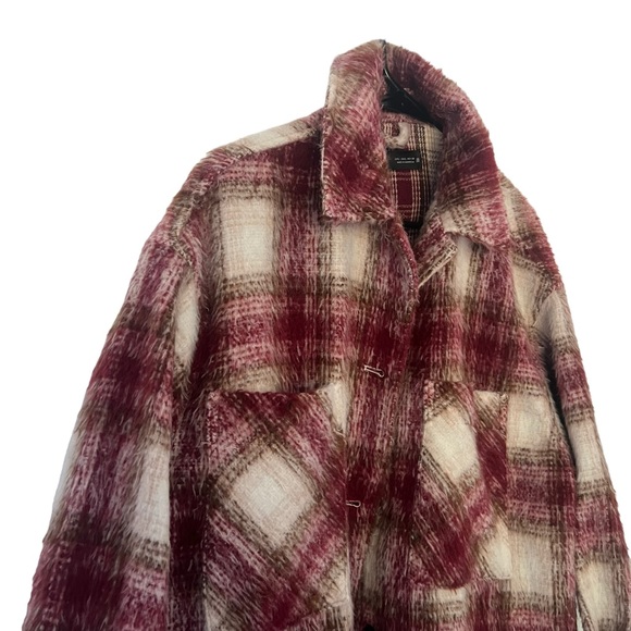 ZARA Plaid Overshirt Shacket Jacket Size L - Picture 11 of 16